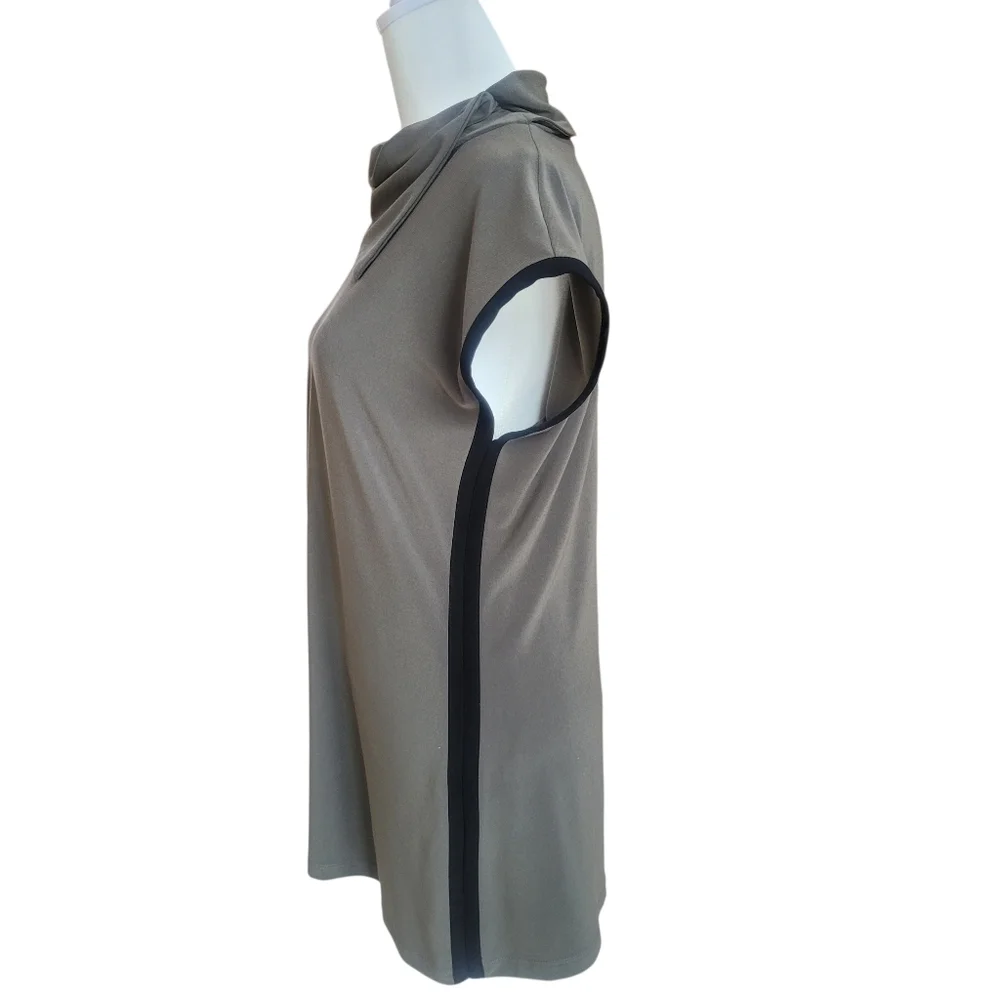 Chic Joseph Ribkoff Olive Cowl Neck Tunic Top Size 2 - Picture 4 of 10